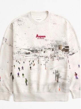 Abercrombie & Fitch Aspen Graphic Sweatshirt NWT
